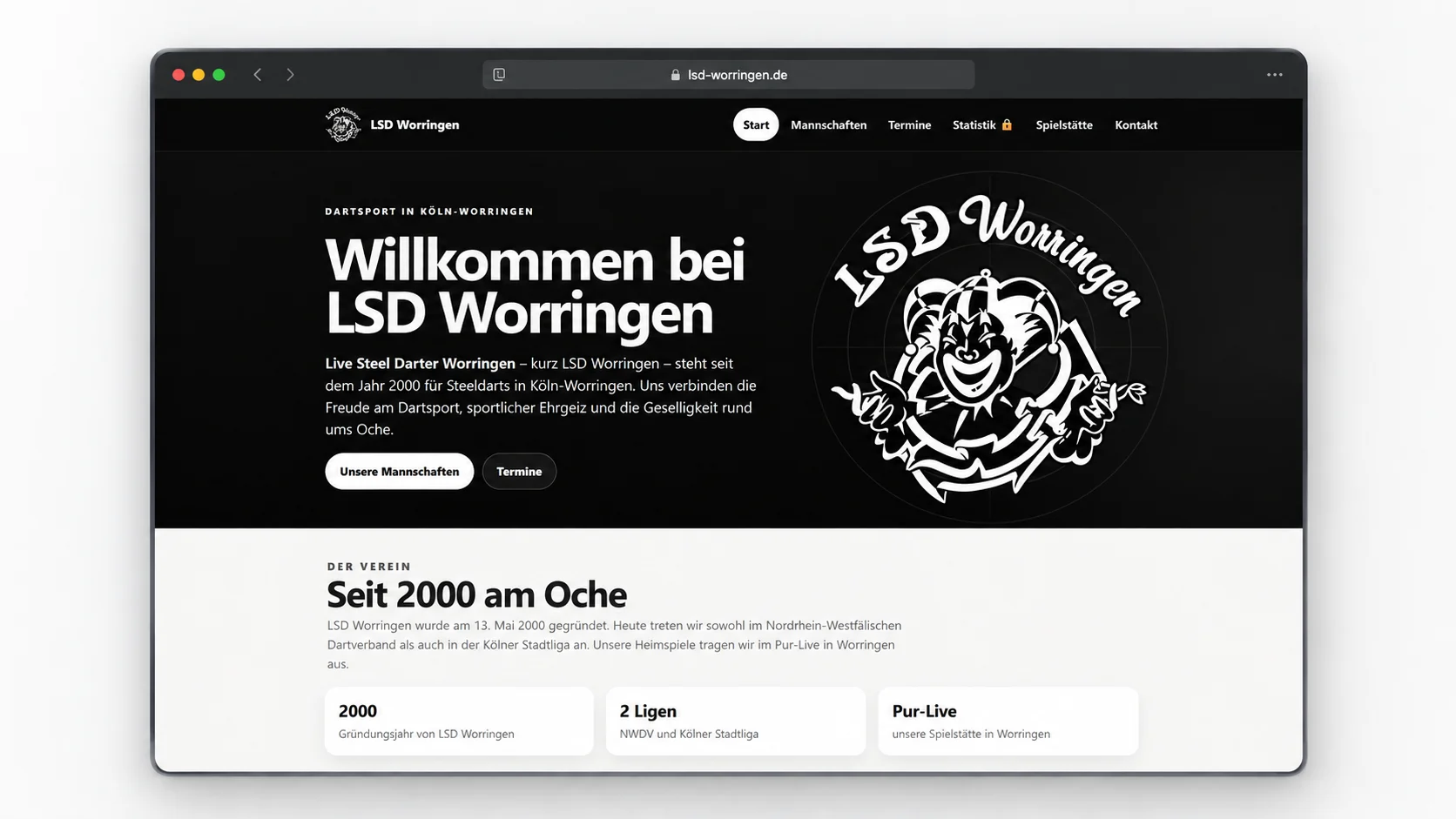 Screenshot der Website LSD Worringen