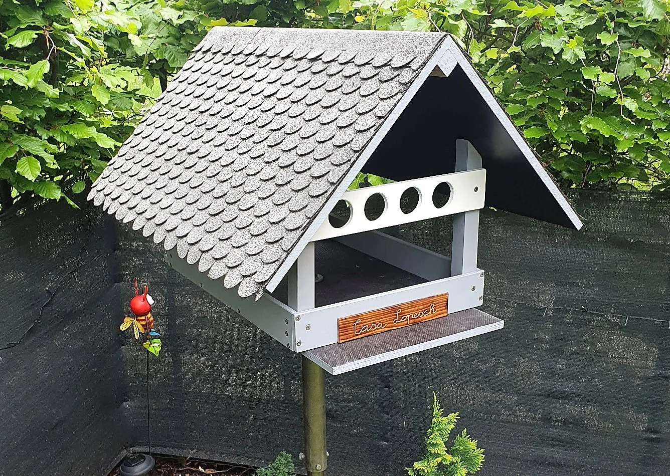 Detailaufnahme des Vogelhauses