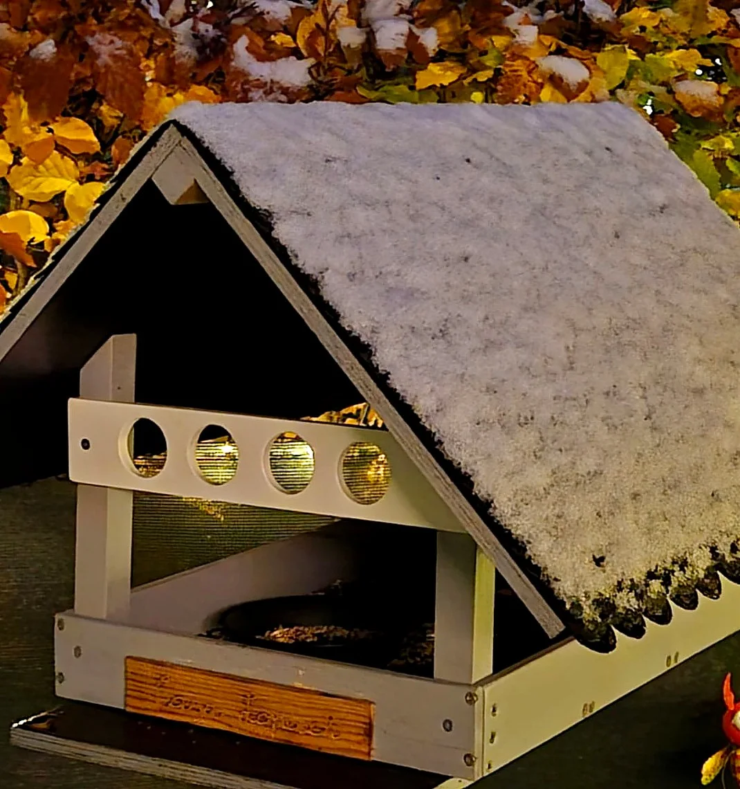 Vogelhaus im Winter